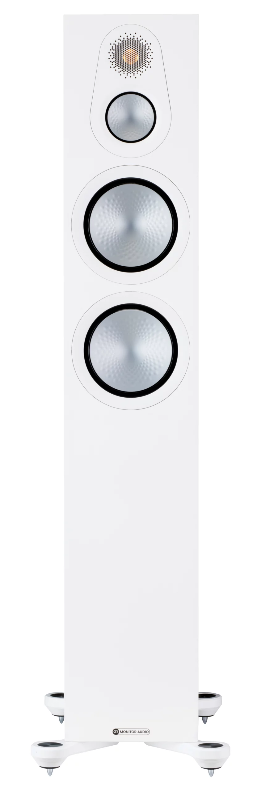 Monitor Audio Silver 300 in Satin Weiß in der Vorderansicht