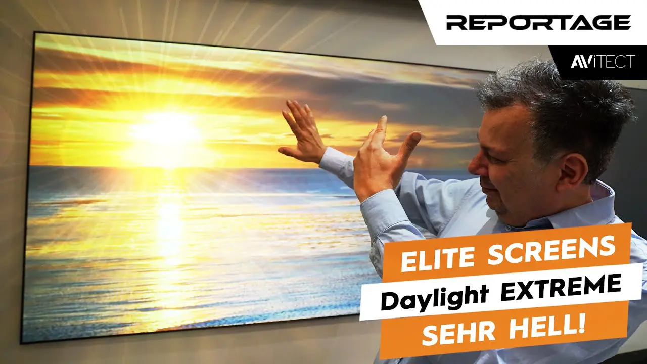Elite Screens Daylight Extreme Laser TV Leinwand YouTube mit Julian
