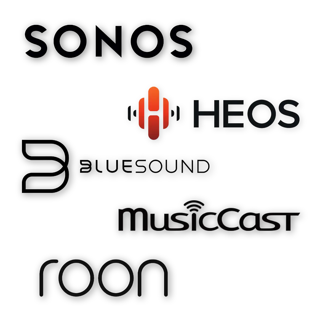 Überblick über die MultiRoom Audio System-Anbieter: Sonos, HEOS by Denon, Bluesound, Yamaha MusicCast und Roon.