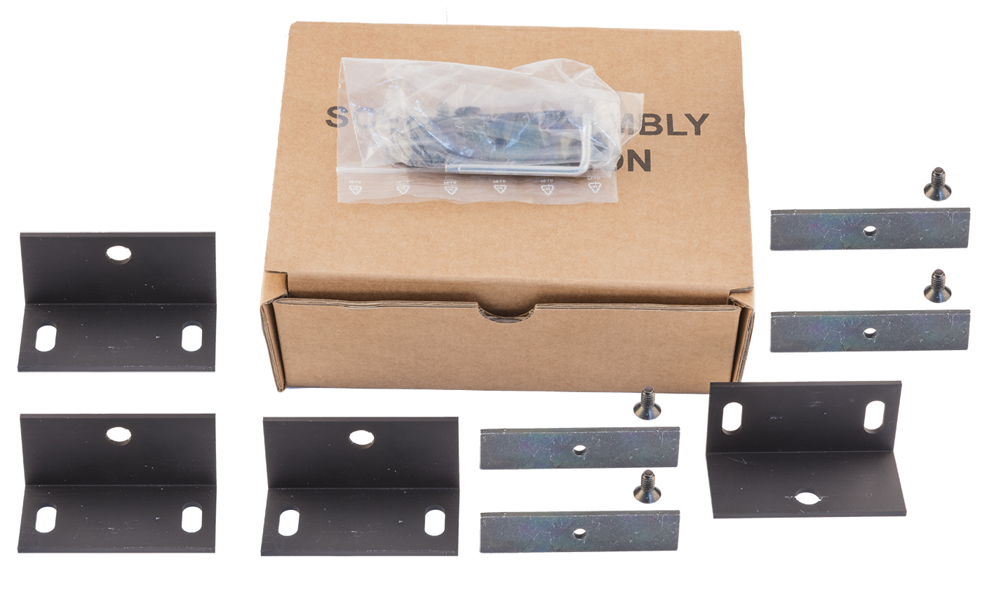 Das Bild zeigt Zubehör für die Screenline Valvat Rahmenleinwand