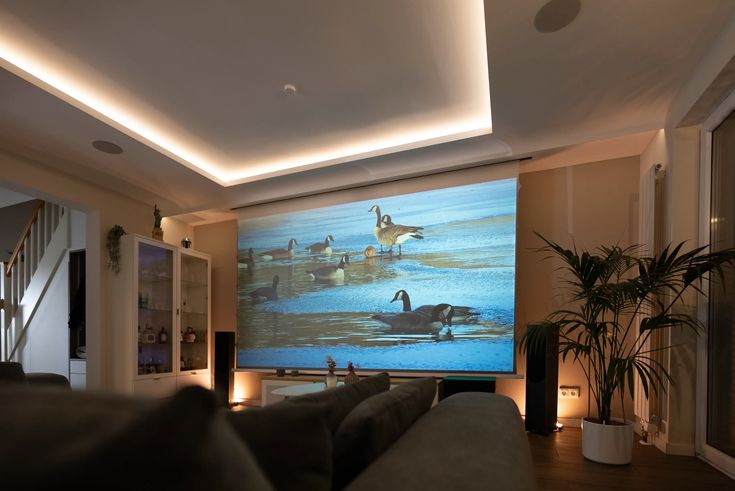 Zeigt das Screenline Radiance Tuch in einem stylischen Wohnzimmer