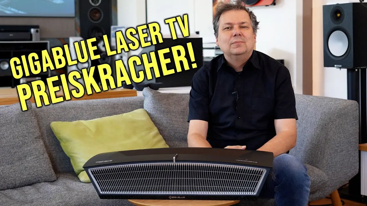 Das YouTube Thumbnail zum Gigablue Laser TV Video von AVITECT.