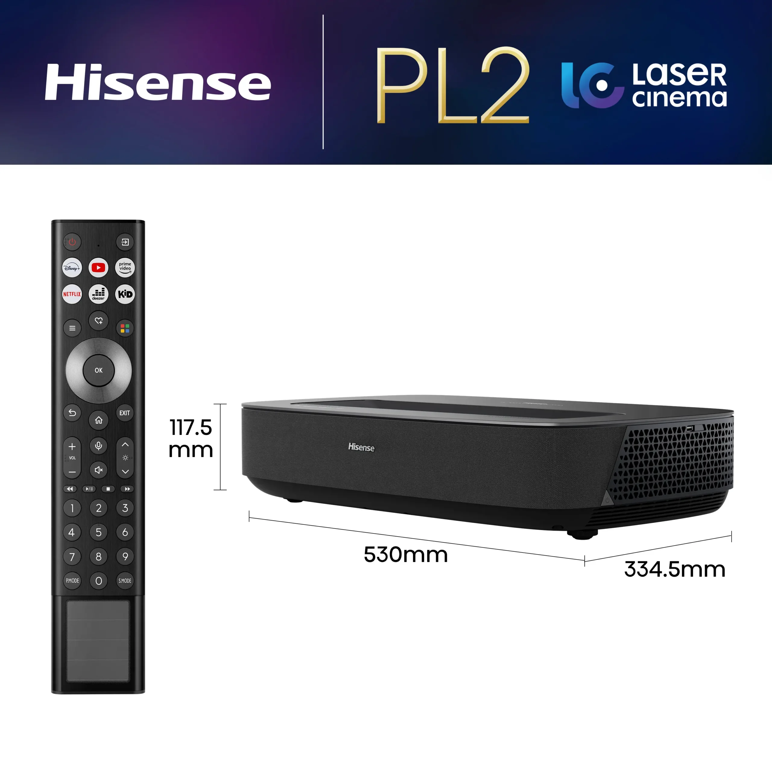 Hisense PL2 Größe