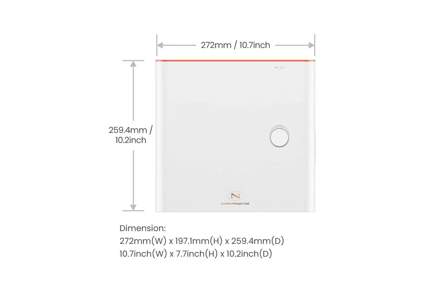 BenQ X3100 Anmaße