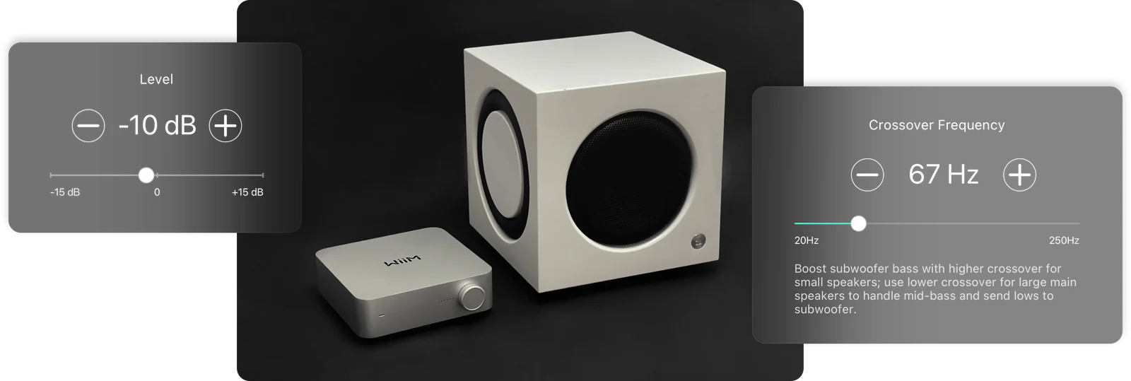 Wiim AMp Subwoofer einmessung