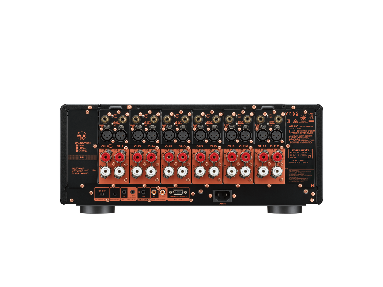 Das Bild zeigt den AMP 20 von hinten