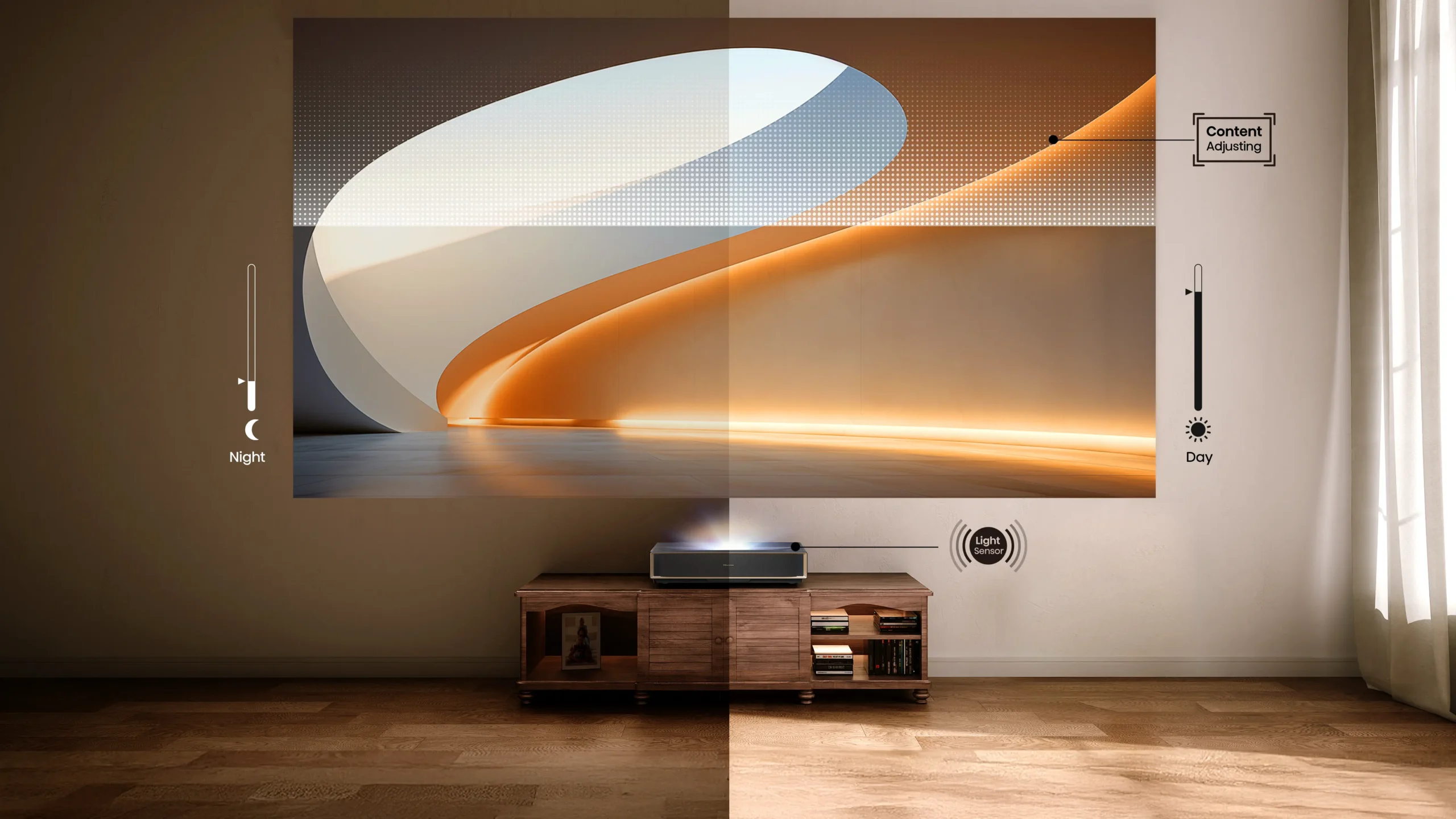 hisense pt1 leinwand mit helligkeits angaben