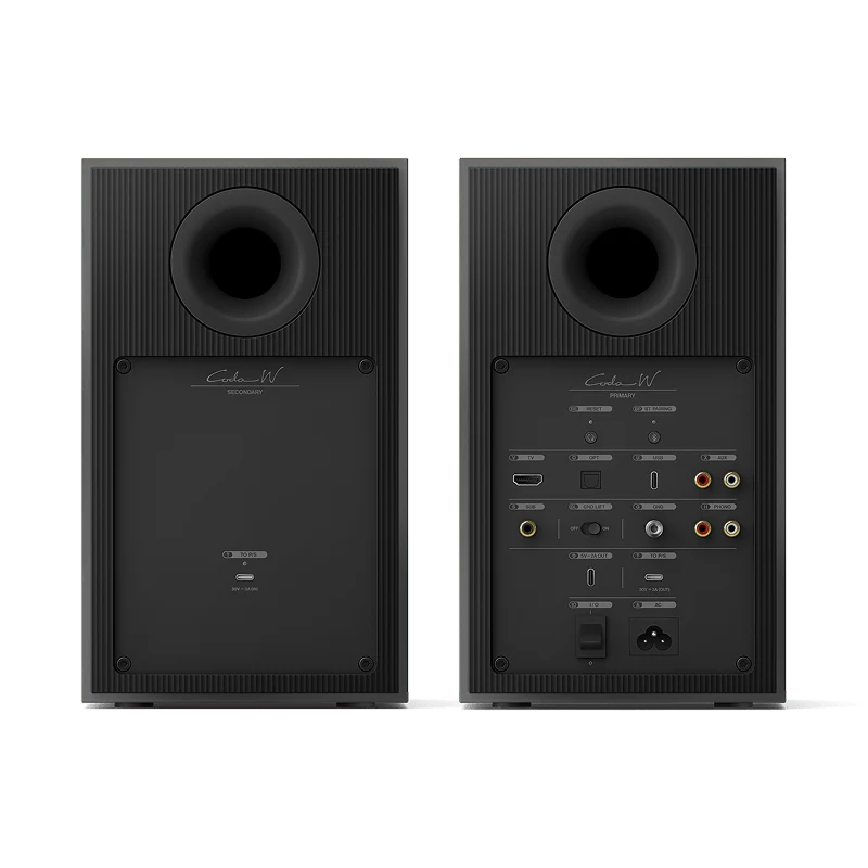 KEF coda w grau von hinten