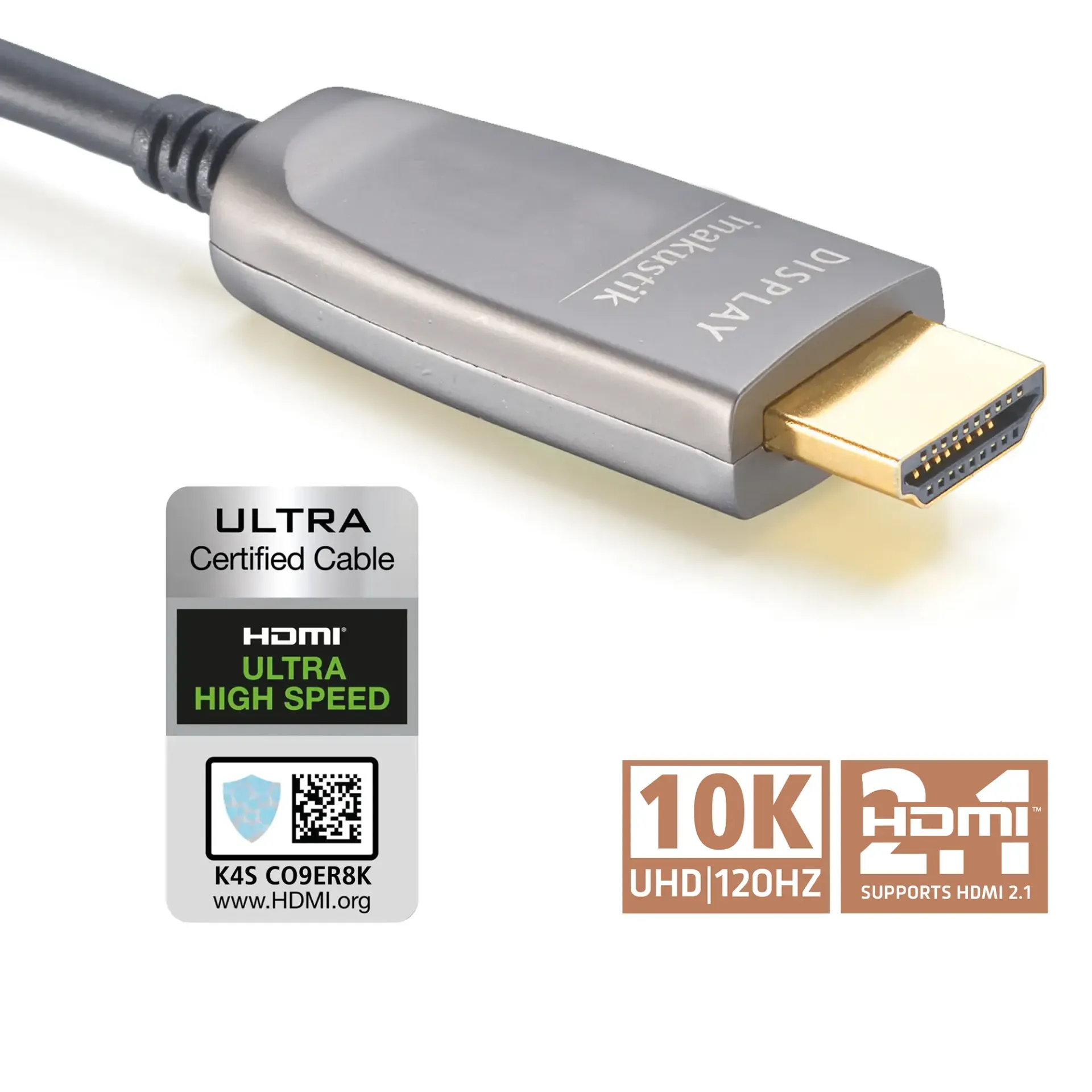 Inakustik | HDMI 2.1 | LWL 10K kabel stecker