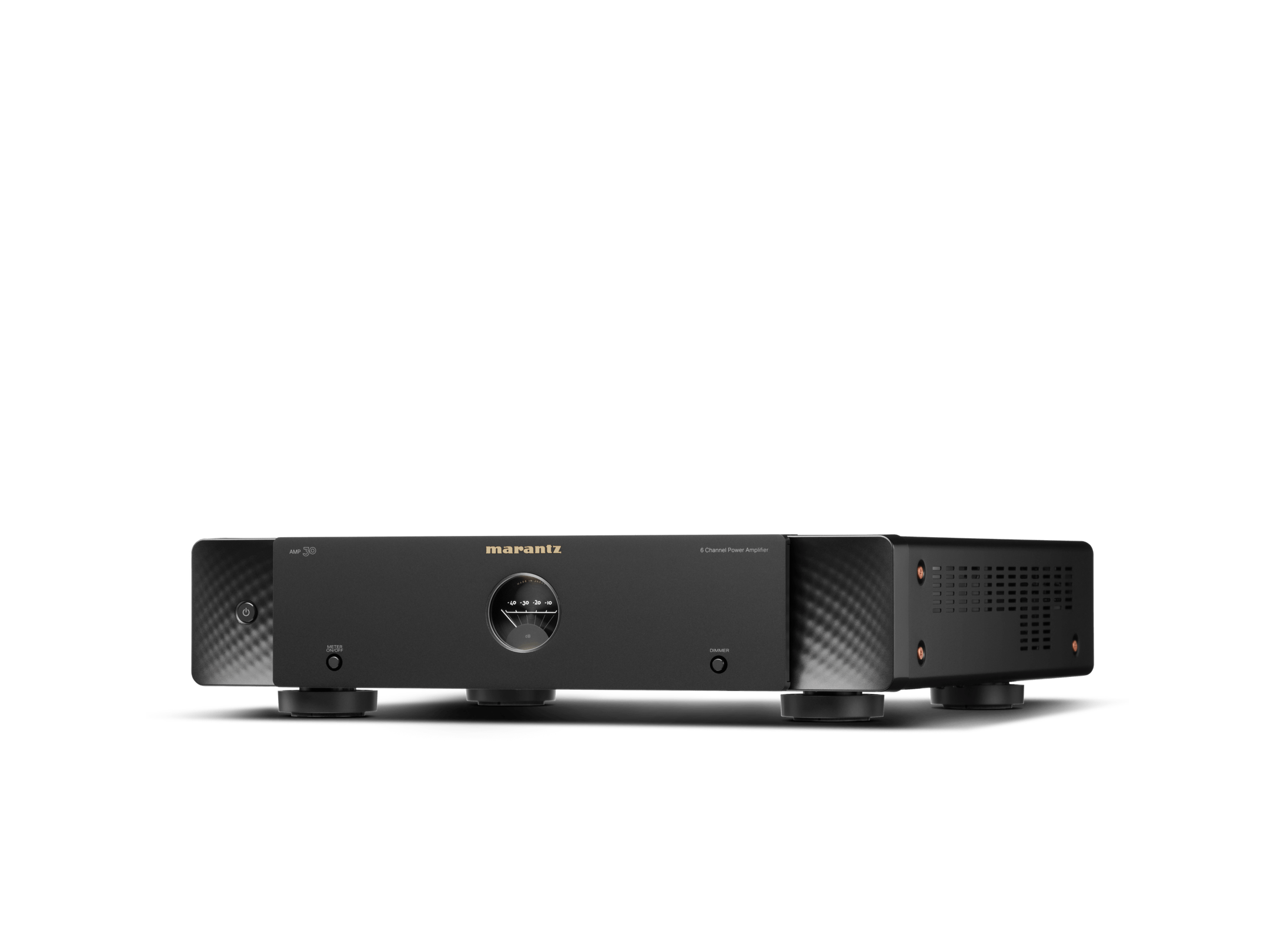 Das Bild zeigt die Marantz AMP30 Endstufe von schräg vorne
