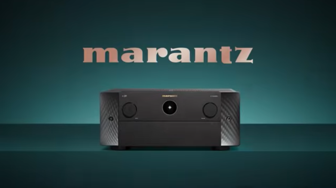 Das Bild zeigt das YouTube-Thumbnail für das Video über den Marantz AV 30.