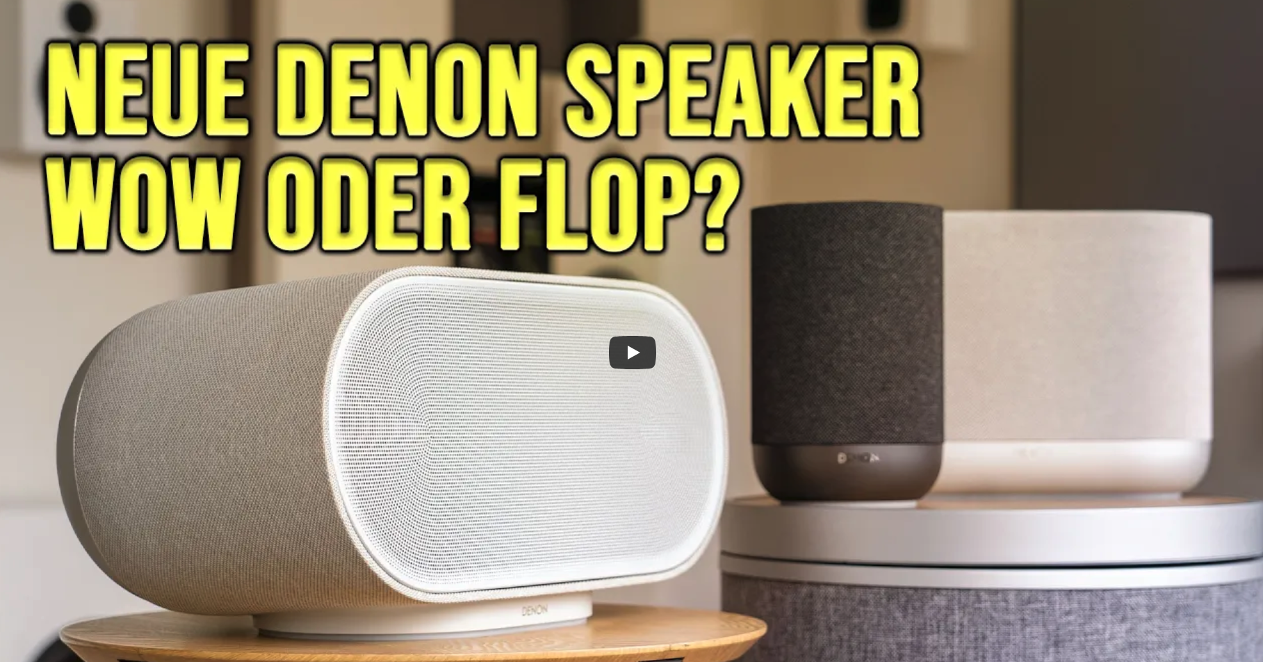 Das Bild zeigt das Titelbild des AVITECT Videos über die Denon Home Lautsprecher